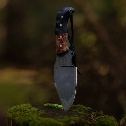 Kam Knife - Z9 - Orange G Micarta Black Handle - Fixed Blade