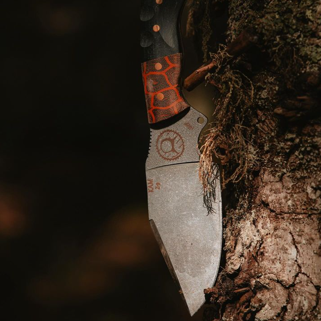 Kam Knife - Z9 - Orange G Micarta Black Handle - Fixed Blade