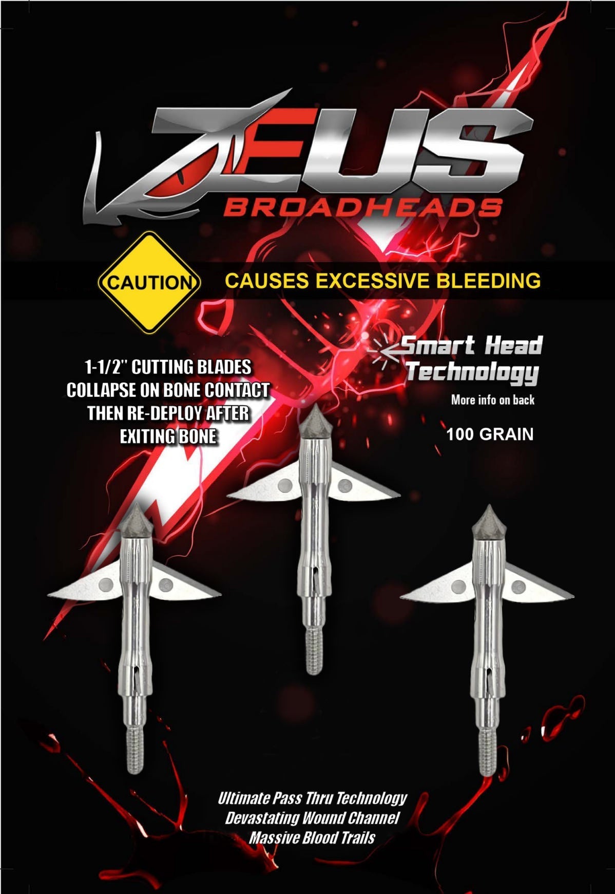 KILLZ ZEUS 100 GRAIN BROADHEADS (3 PACK)