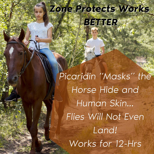 Zone Protects Horse & Rider Fly & Insect Repellent Continuous Spray