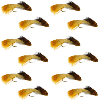 The Fly Fishing Place Galloup's Zoo Cougar Golden Brown Streamer Fly - 12 Flies Size 4