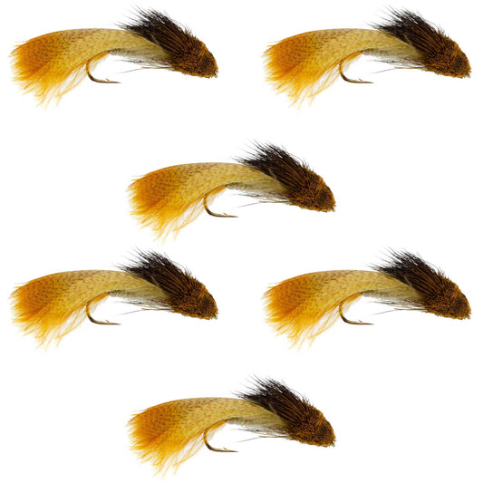 The Fly Fishing Place Galloup's Zoo Cougar Golden Brown Streamer Fly - 6 Flies Size 4