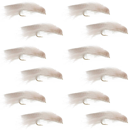 The Fly Fishing Place Galloup's Zoo Cougar White Streamer Fly - 12 Flies Size 4