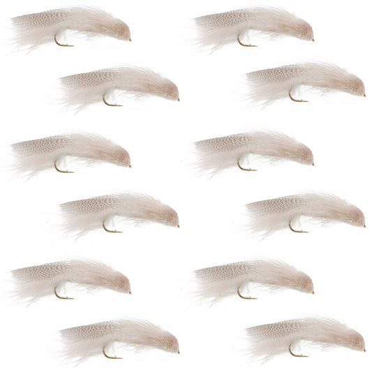 The Fly Fishing Place Galloup's Zoo Cougar White Streamer Fly - 12 Flies Size 4
