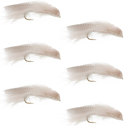The Fly Fishing Place Galloup's Zoo Cougar White Streamer Fly - 6 Flies Size 4