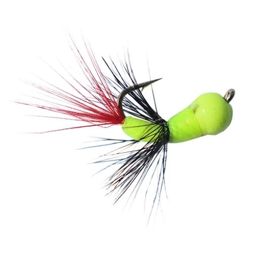 Kenders - Chartreuse/Red Tungsten Akua Jig Flare