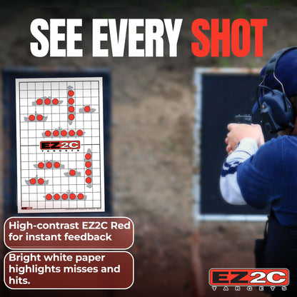 EZ2C Four Fun Game Styles: Paper Targets Shooting Range 11"x17" USA MADE