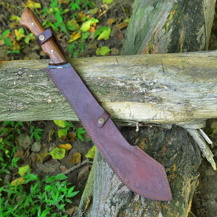 KBS Knives Trailblazer Camping Survival Knife – 19" Custom Handmade High Carbon Steel Blade with Rosewood Full Tang Handle