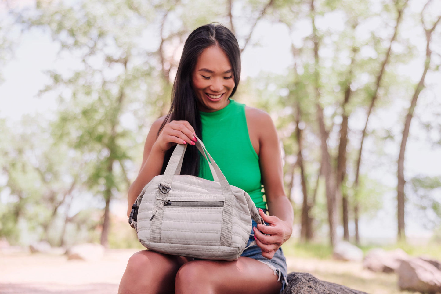 Picnic Time Midday Quilted Washable Insulated Lunch Bag