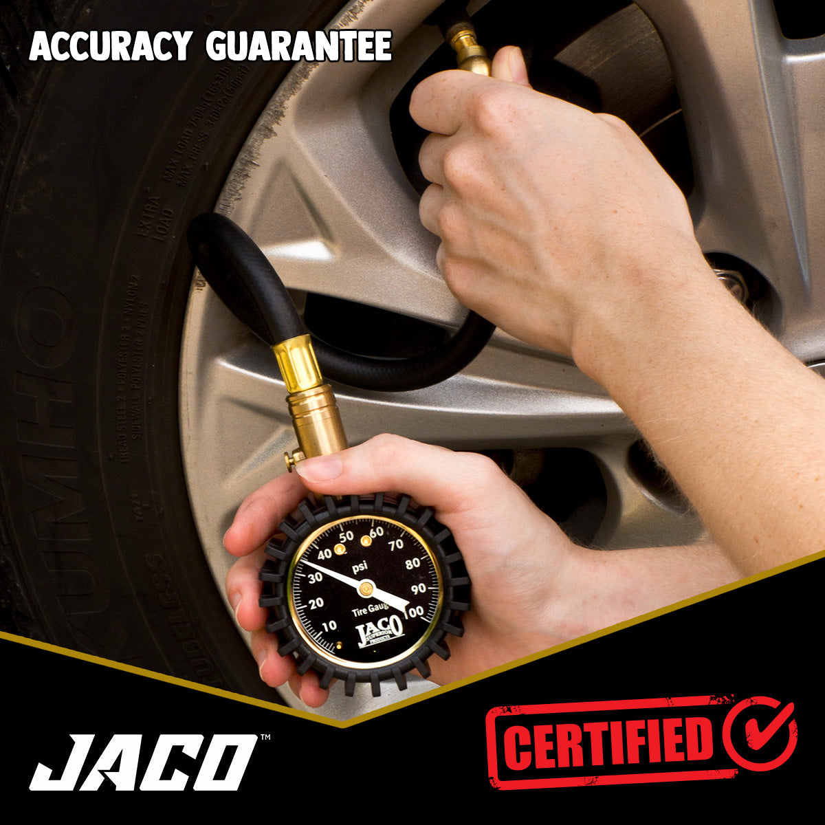 Jaco ElitePro™ Tire Pressure Gauge - 100 PSI