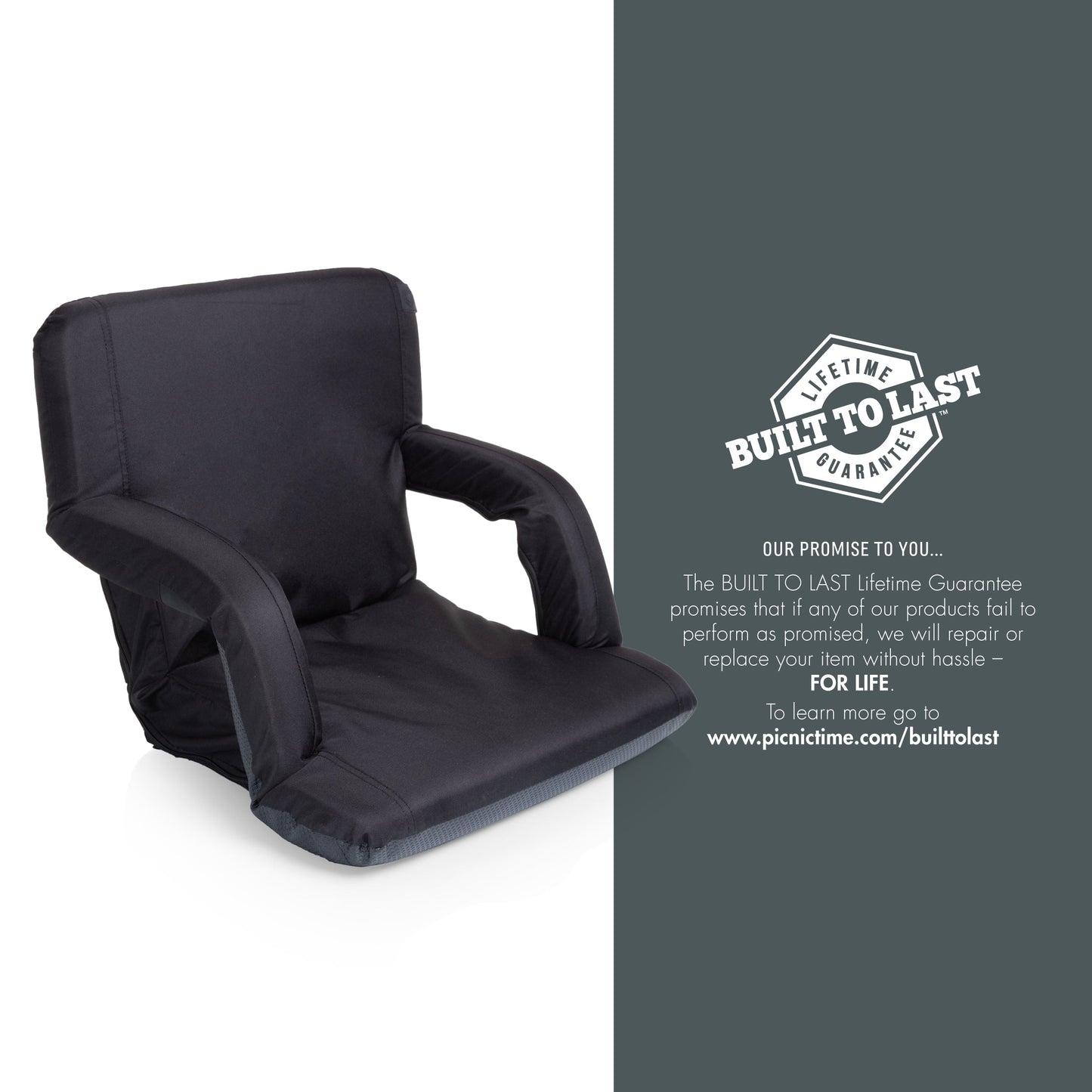Picnic Time Ventura Portable Reclining Stadium Seat