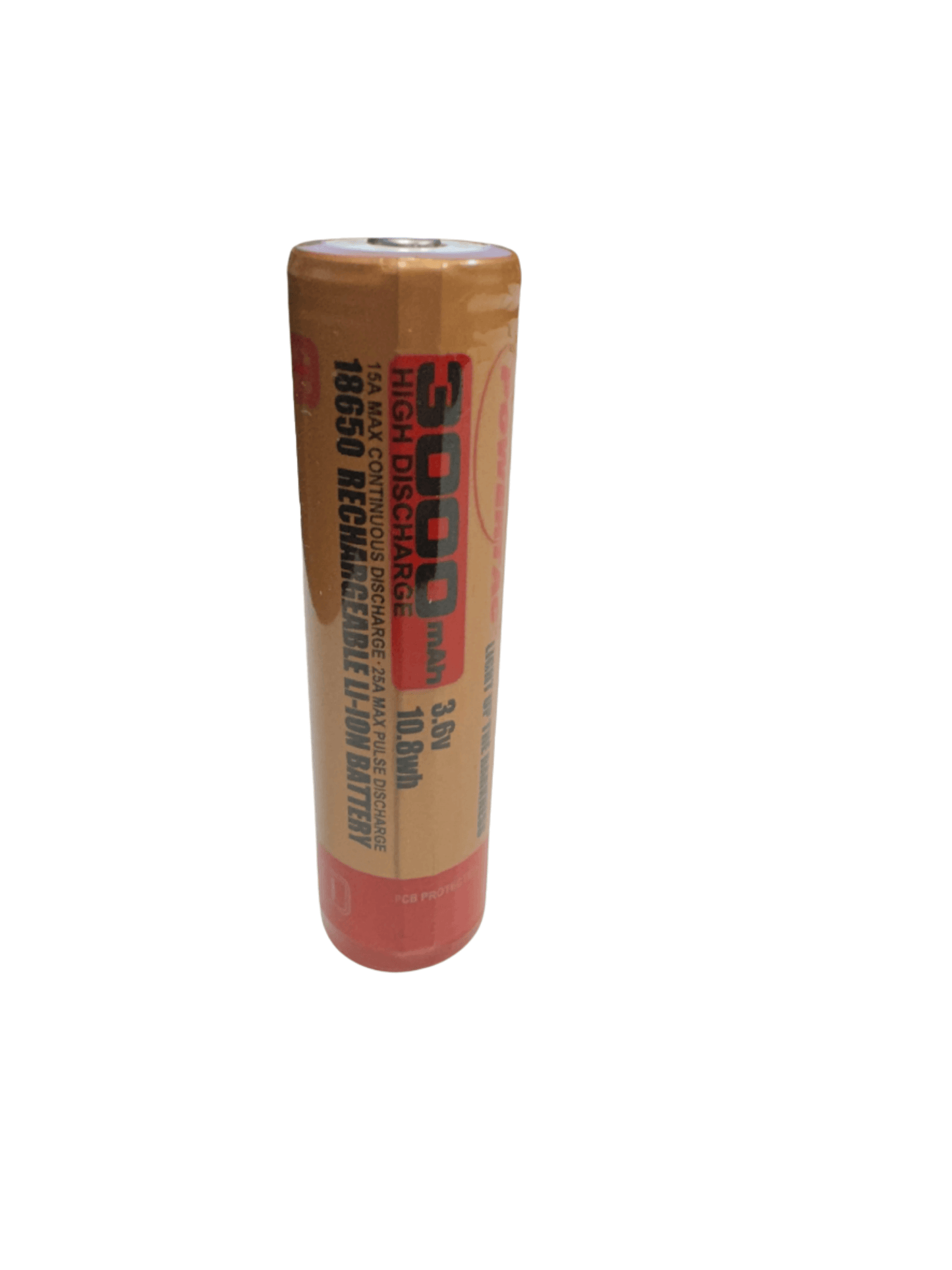 Powertac 3000 mAh High Capacity 18650 Battery