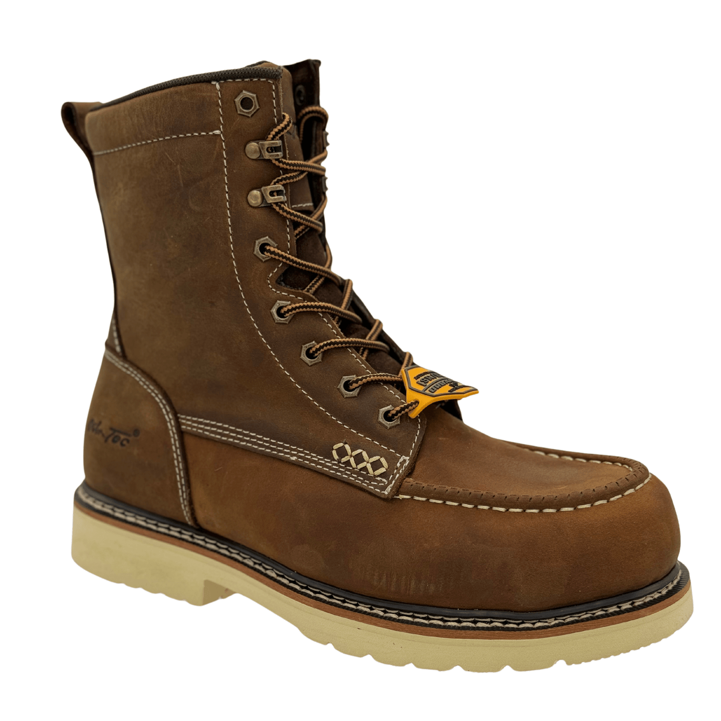 Adtec APEX: Men's 8" Moc Toe - Whiskey Brown [Composite Safety Toe] 9182 - Angler's Pro Tackle & Outdoors