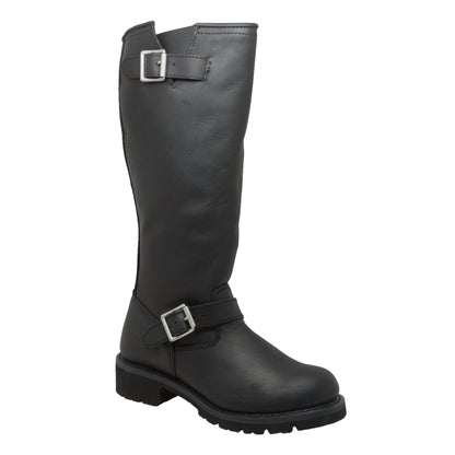 Adtec Men's 16" Black Engineer Zipper Biker Boot - 1443Zipper - Angler's Pro Tackle & Outdoors