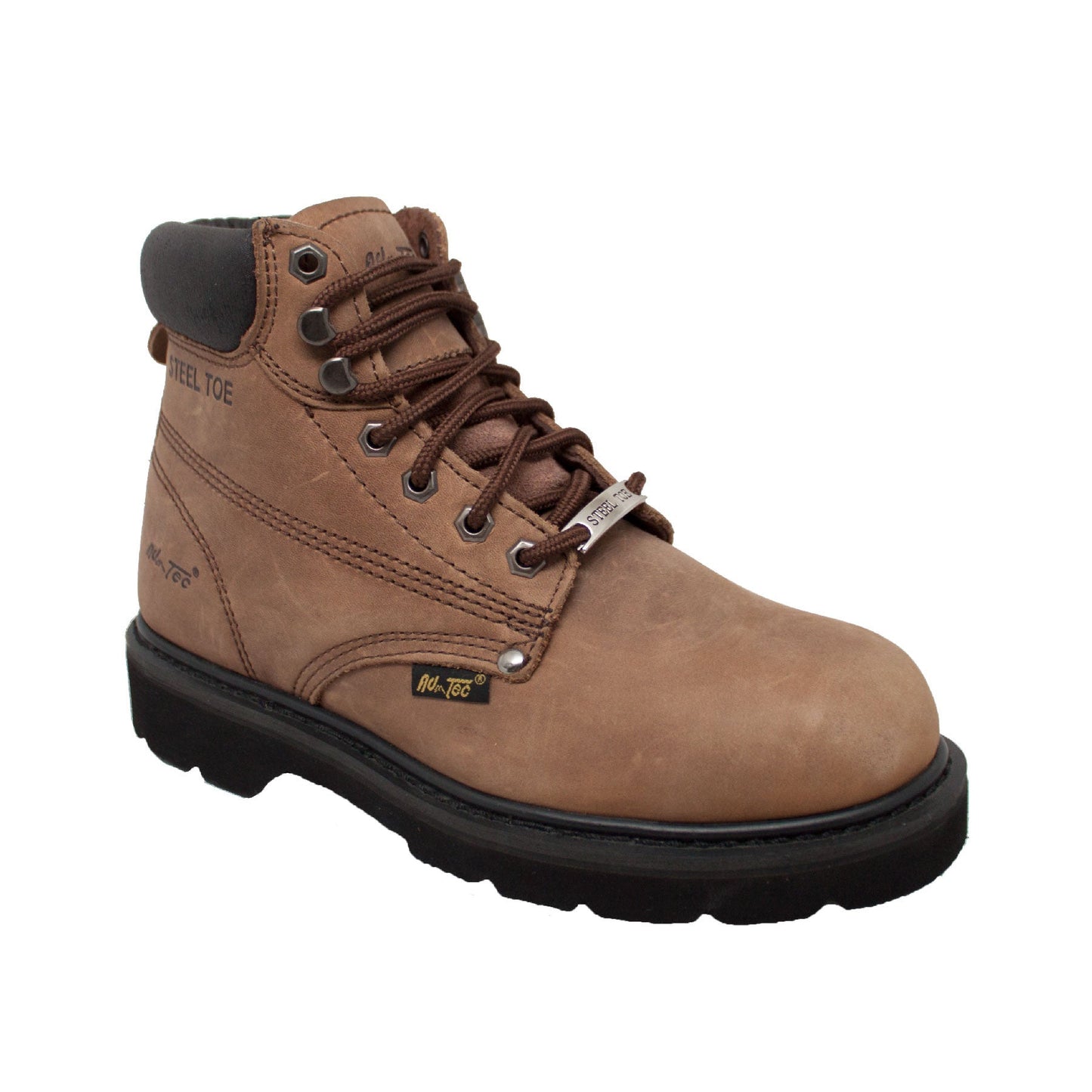 Adtec Men's 6" Brown Steel Toe Work Boot - 1981 - Angler's Pro Tackle & Outdoors