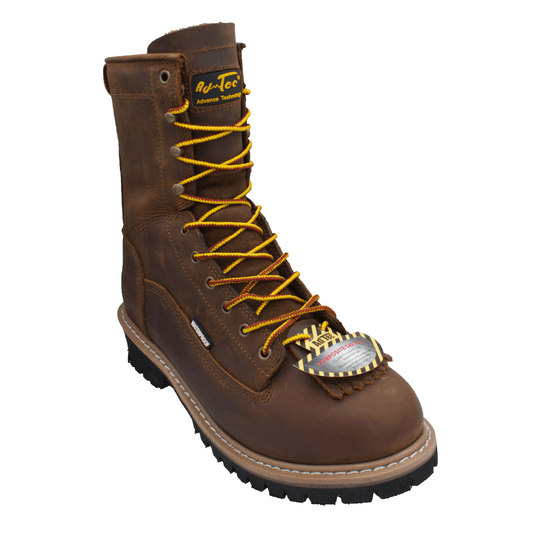 Adtec Men's 8" Safety Toe Waterproof Brown Logger - 1020 - Angler's Pro Tackle & Outdoors