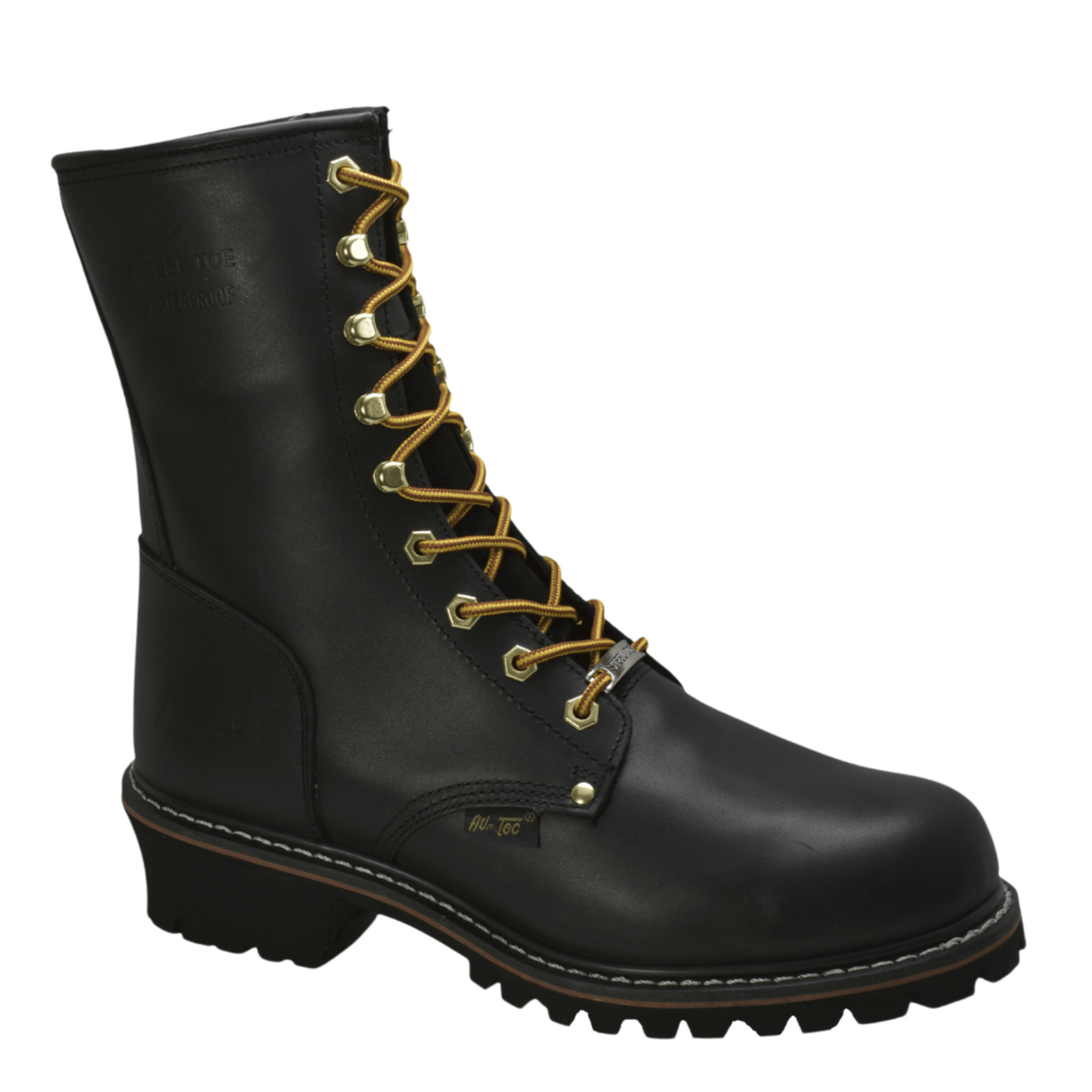 Adtec Men's 9" Black Lace Waterproof Steel Toe Logger - 1428WP - BK - Angler's Pro Tackle & Outdoors