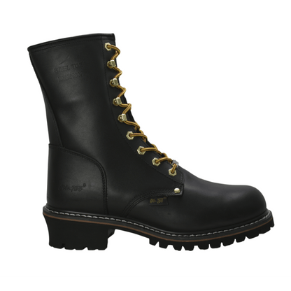 Adtec Men's 9" Black Lace Waterproof Steel Toe Logger - 1428WP - BK - Angler's Pro Tackle & Outdoors