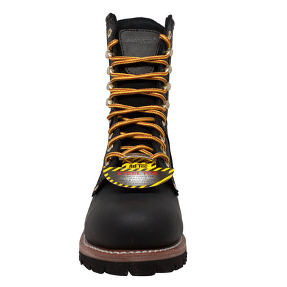 Adtec Men's 9" Waterproof Steel Toe Logger Black - 1428WP - Angler's Pro Tackle & Outdoors