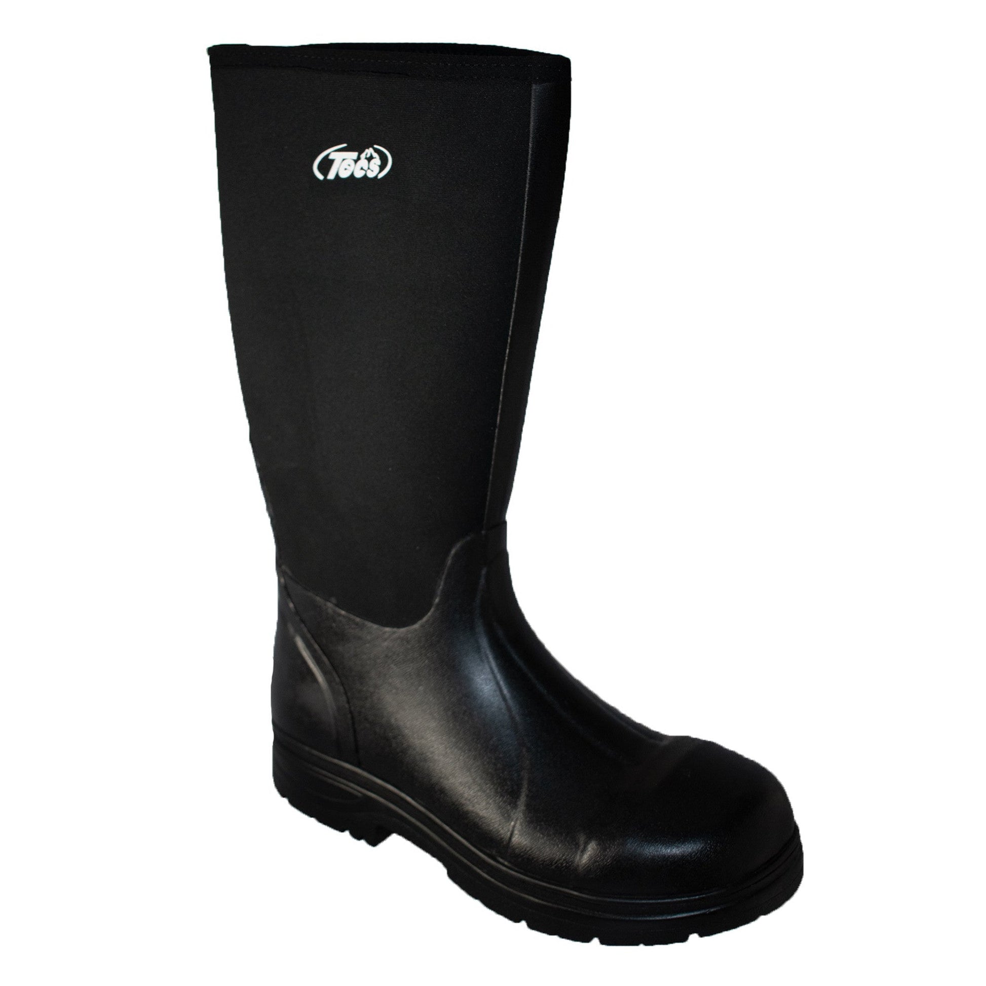 Adtec Rubber Boots: Men's 14" Neoprene/Rubber Boot - Black [Steel Toe] - Angler's Pro Tackle & Outdoors