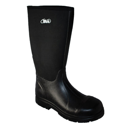 Adtec Rubber Boots: Men's 14" Neoprene/Rubber Boot - Black [Steel Toe] - Angler's Pro Tackle & Outdoors