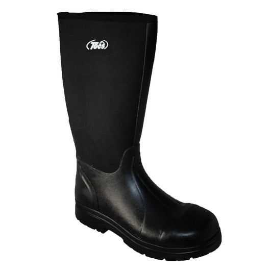 Adtec Rubber Boots: Men's 14" Neoprene/Rubber Boot - Black [Steel Toe] - Angler's Pro Tackle & Outdoors