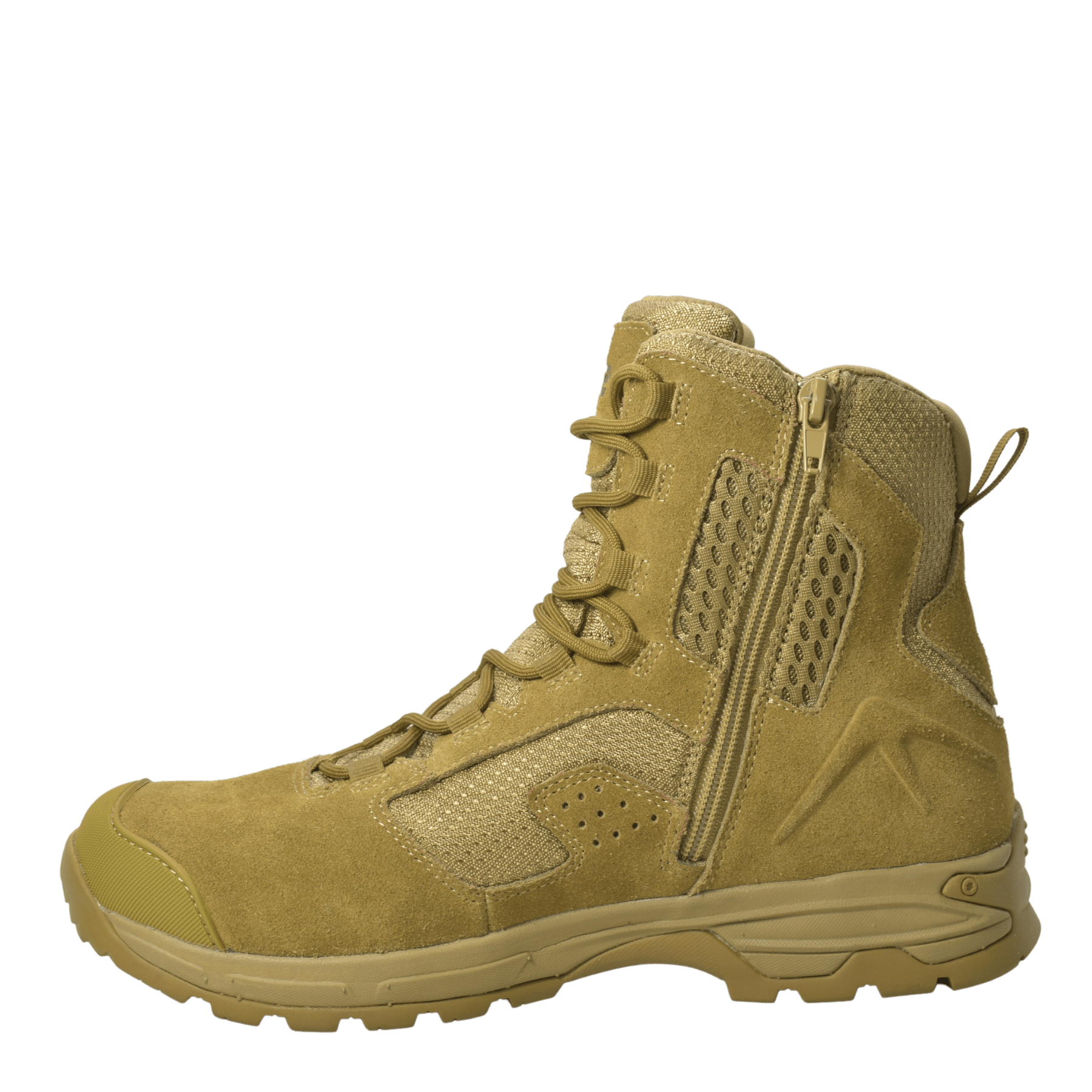Adtec Sandbox - Men's 8" Coyote Suede Tactical Boot w/ Side Zipper & Waterproof membrane - KT1010 - Angler's Pro Tackle & Outdoors