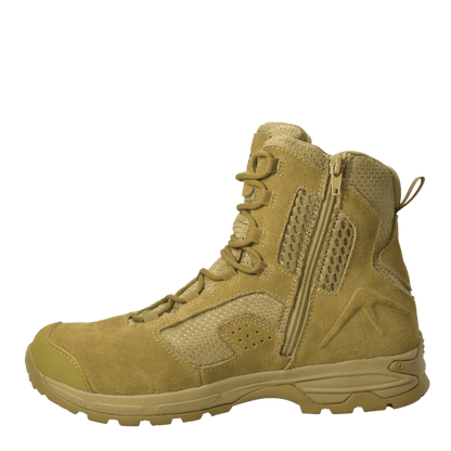 Adtec Sandbox - Men's 8" Coyote Suede Tactical Boot w/ Side Zipper & Waterproof membrane - KT1010 - Angler's Pro Tackle & Outdoors