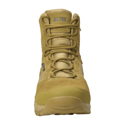 Adtec Sandbox - Men's 8" Coyote Suede Tactical Boot w/ Side Zipper & Waterproof membrane - KT1010 - Angler's Pro Tackle & Outdoors