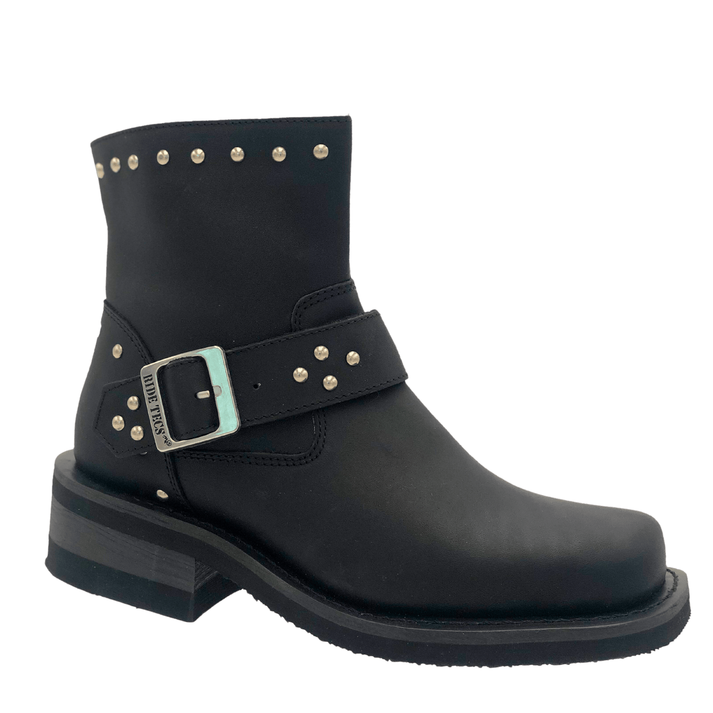 Adtec Women's 6" Heeled Buckle Biker Boot Black - 8811L - Angler's Pro Tackle & Outdoors