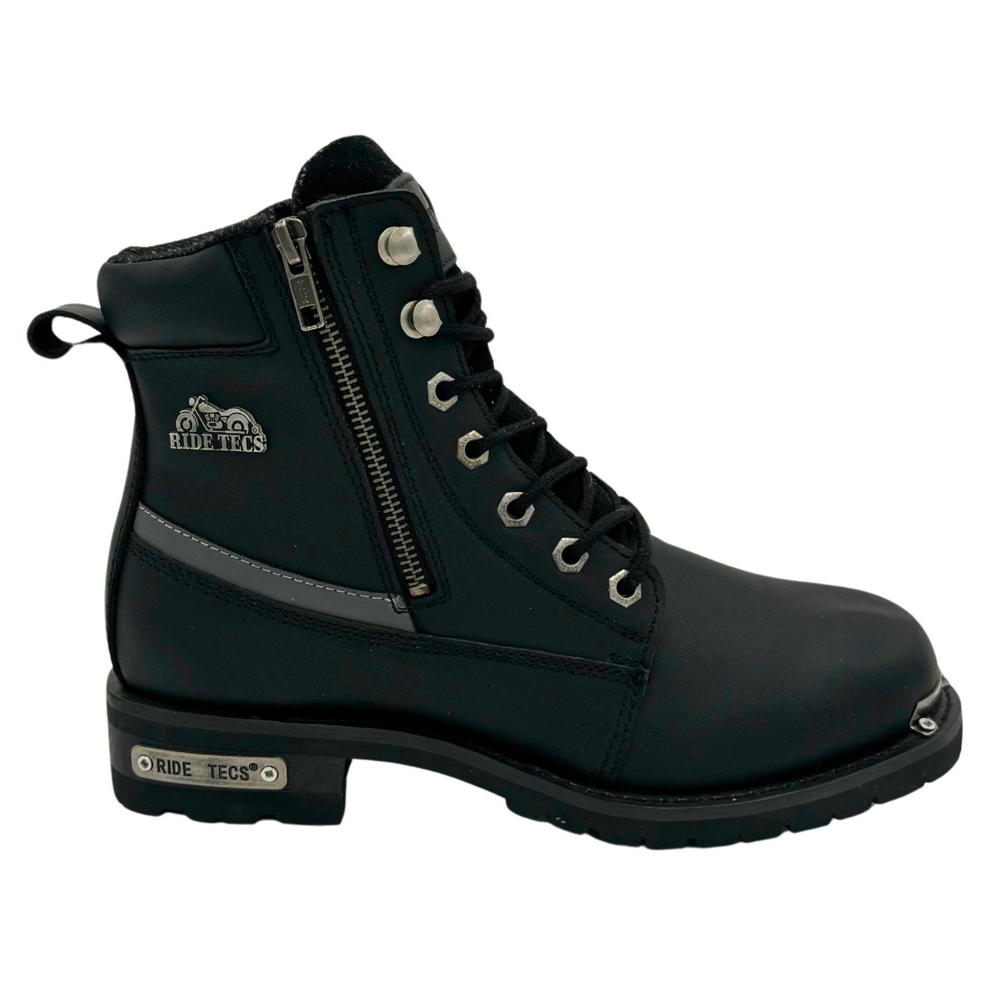 Adtec Womens 6' Reflective Double Zipper Biker Boot - 8787 - Angler's Pro Tackle & Outdoors