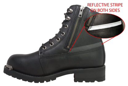 Adtec Womens 6' Reflective Double Zipper Biker Boot - 8787 - Angler's Pro Tackle & Outdoors