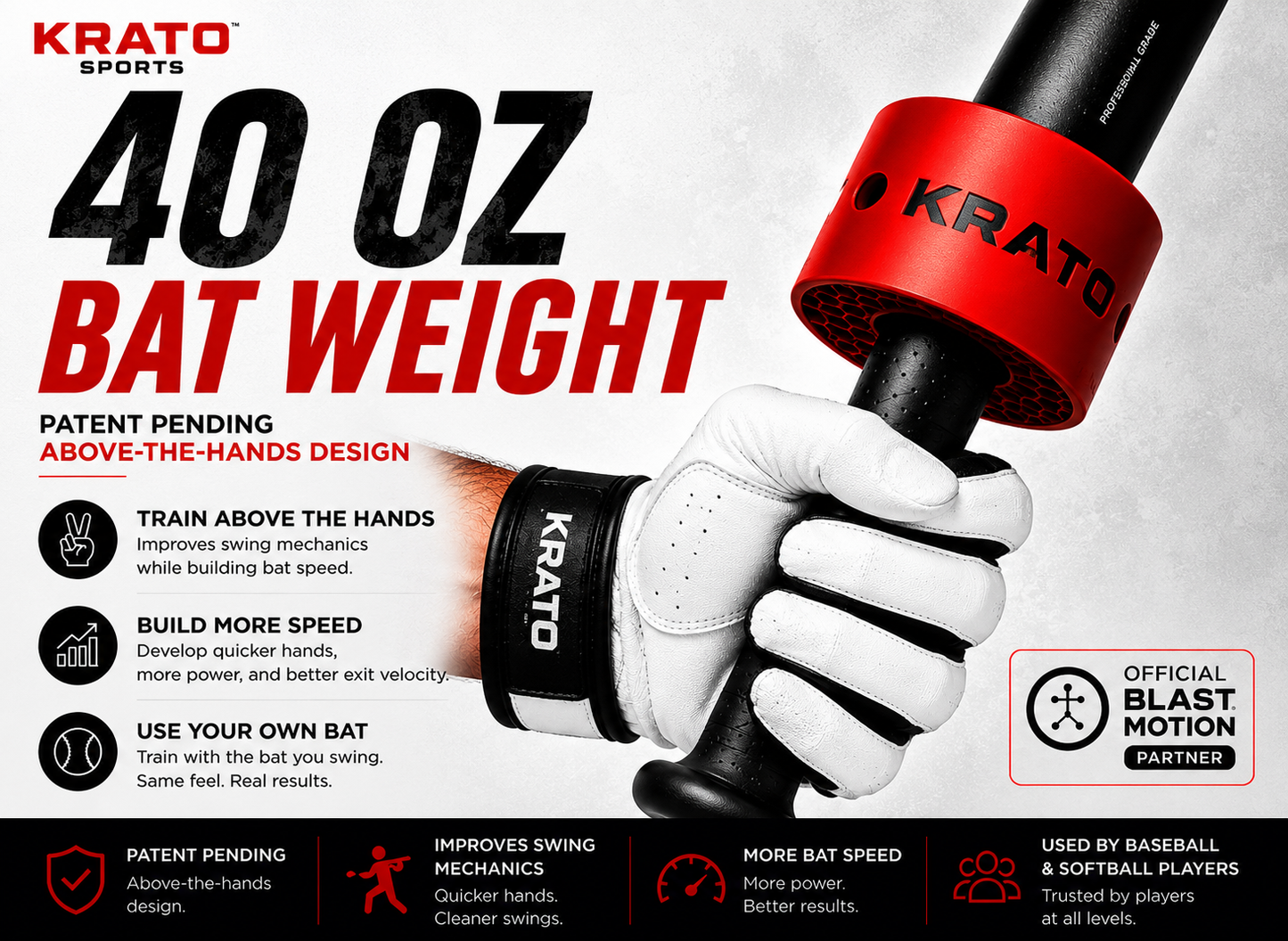 Krato 40 oz Bat Weight