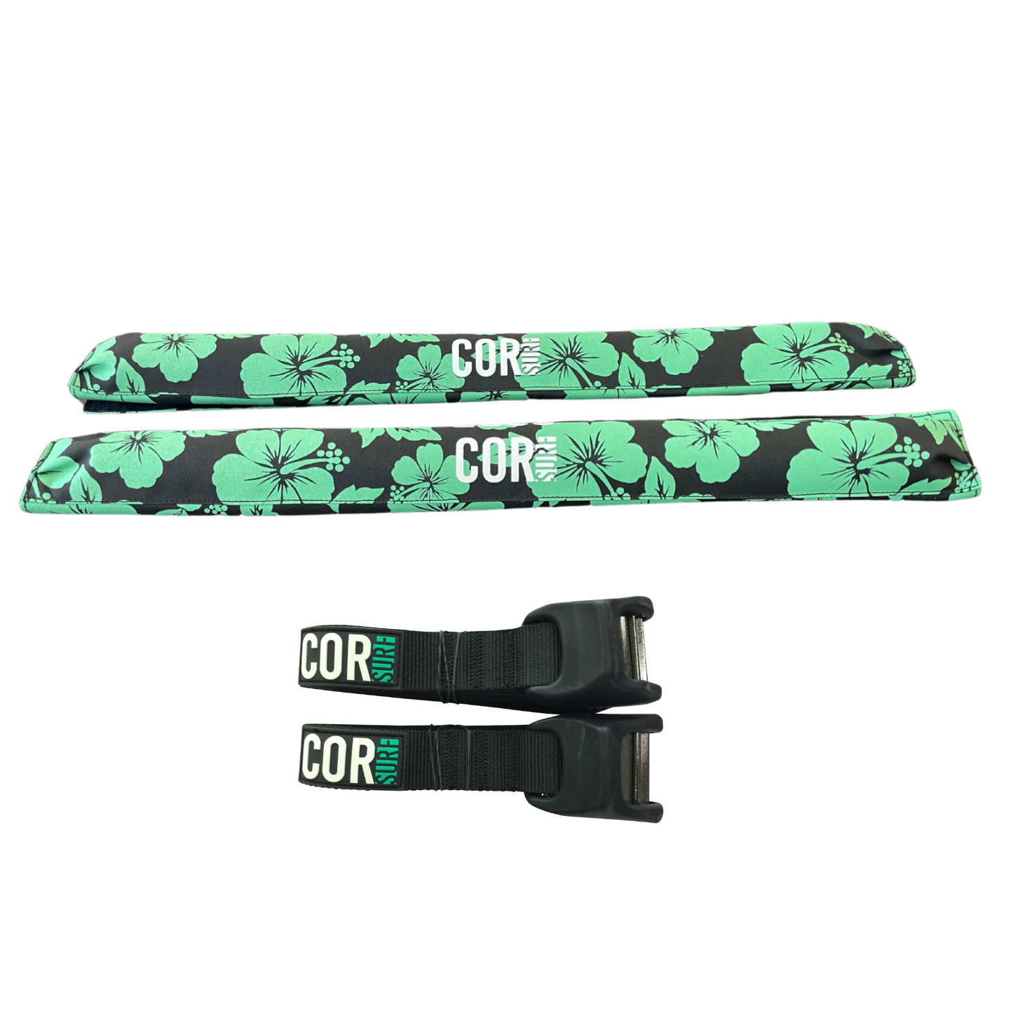 COR Surf Aero Roof Rack Pad with 10' Scratch-Resistant Tie Downs(Flat Bars)