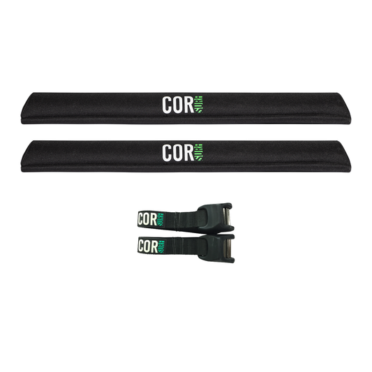 COR Surf Aero Roof Rack Pad with 10' Scratch-Resistant Tie Downs(Wide Aero Bars)