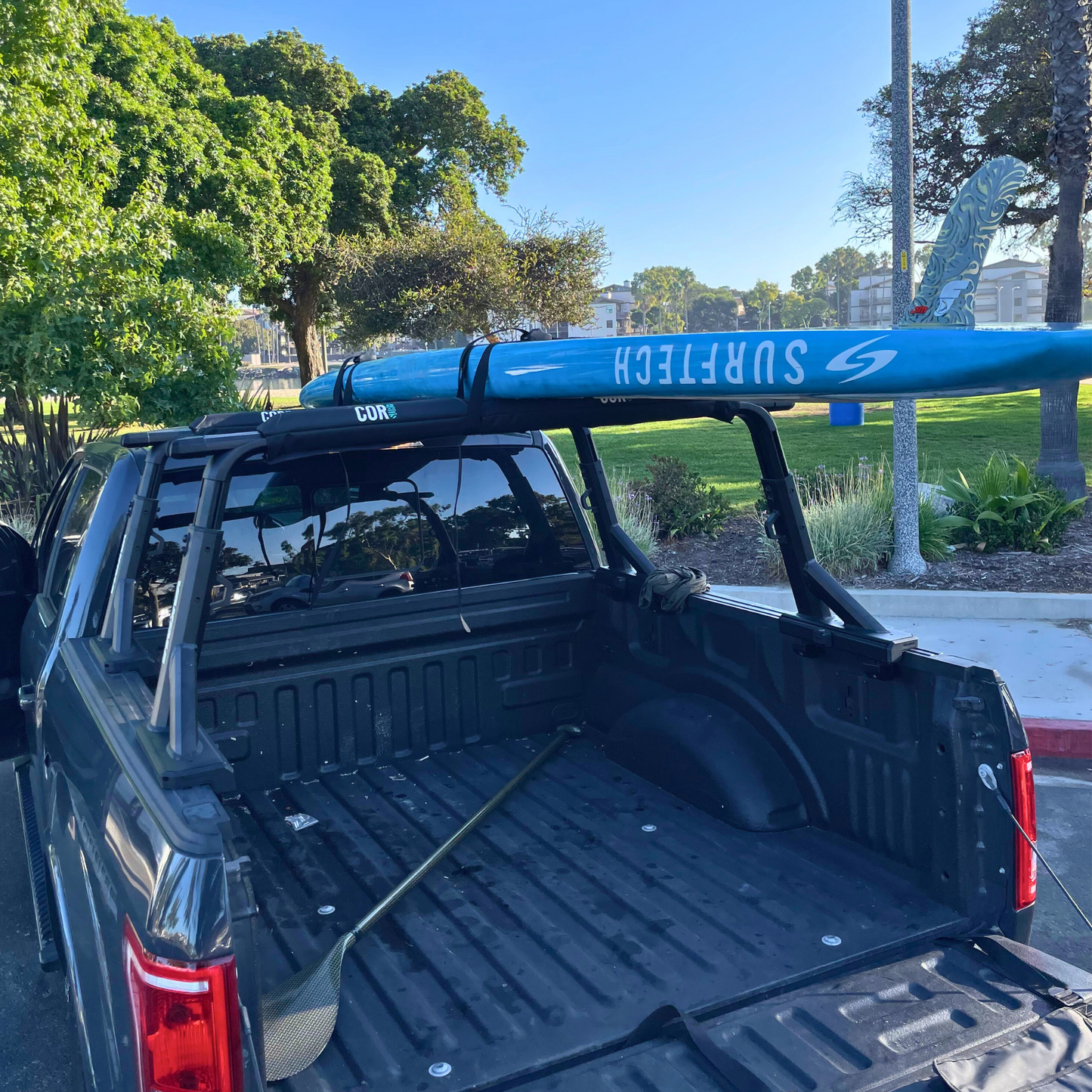 COR Surf Aero Roof Rack Pad with 10' Scratch-Resistant Tie Downs(Wide Aero Bars)