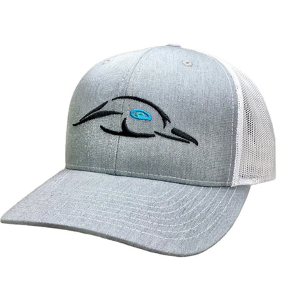 AF Waterfowl 112XL Heather Grey - White Mesh Back - The Original Trucker Hat - Angler's Pro Tackle & Outdoors