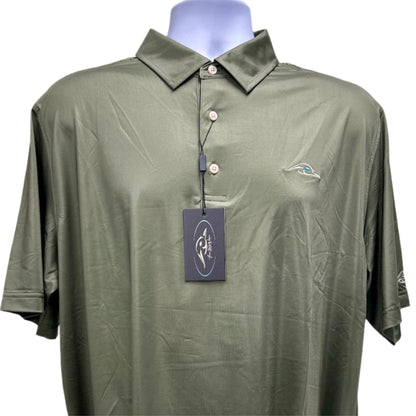 AF Waterfowl Athletic Fit Style Polos Moss - Solid - Angler's Pro Tackle & Outdoors