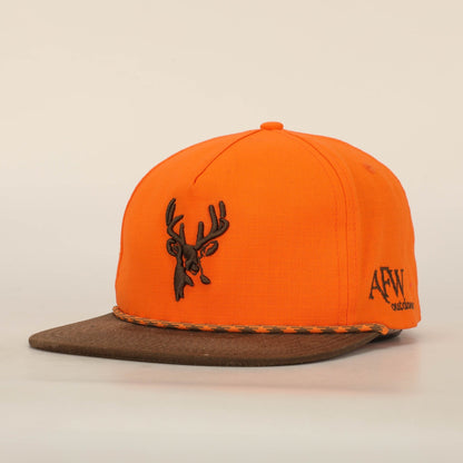 AF Waterfowl Blaze Orange and Brown Ripstop Puff Deer Rope Hat - Angler's Pro Tackle & Outdoors