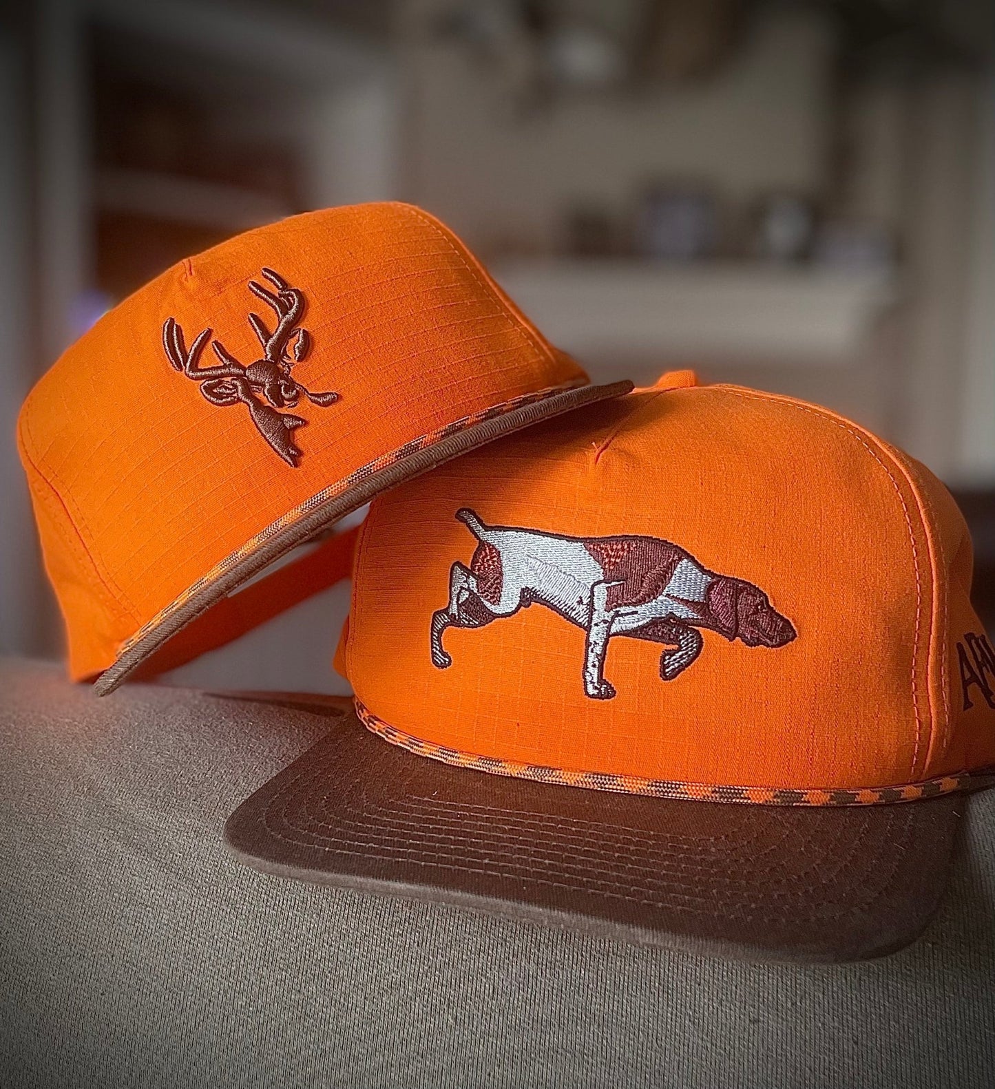 AF Waterfowl Blaze Orange and Brown Ripstop Puff Deer Rope Hat - Angler's Pro Tackle & Outdoors