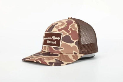 AF Waterfowl Brown Old School AFW Style w- Brown Patch and Brown Mesh - Angler's Pro Tackle & Outdoors