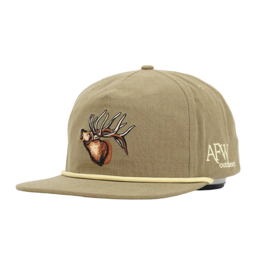 AF Waterfowl Bull Elk Brown w/ Tan Rope RipStop Hat - Angler's Pro Tackle & Outdoors