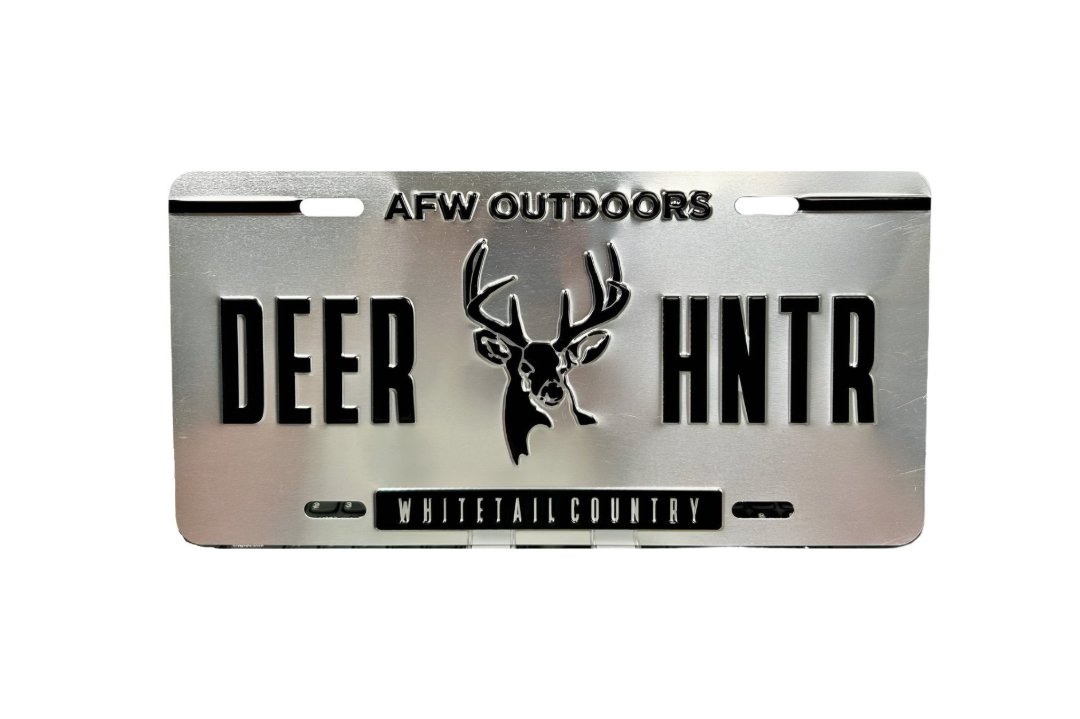 AF Waterfowl - Deer Hunter License Plate - Angler's Pro Tackle & Outdoors