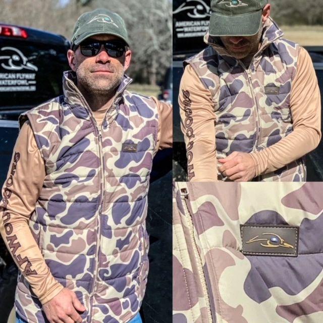 AF Waterfowl - Old School Camo Puffer Vest - Angler's Pro Tackle & Outdoors