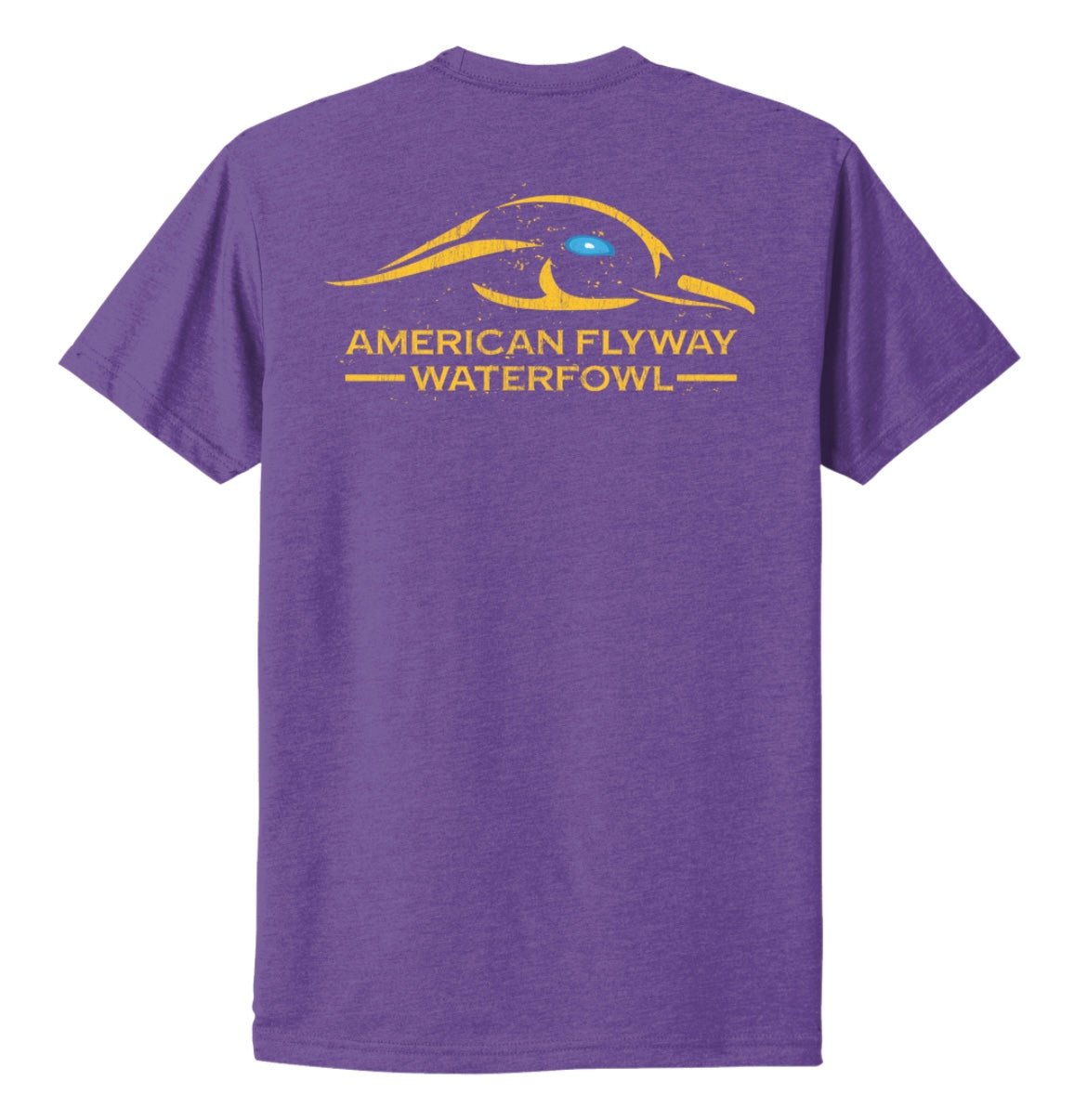 AF Waterfowl Purple Rush Tee Shirt w/ Solid Logo Distressed - Angler's Pro Tackle & Outdoors