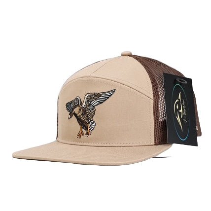 AF Waterfowl Specklebelly Pale Khaki & Brown 7 Panel Hat - Angler's Pro Tackle & Outdoors