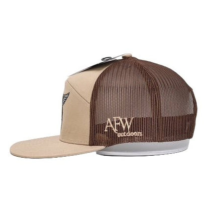 AF Waterfowl Specklebelly Pale Khaki & Brown 7 Panel Hat - Angler's Pro Tackle & Outdoors