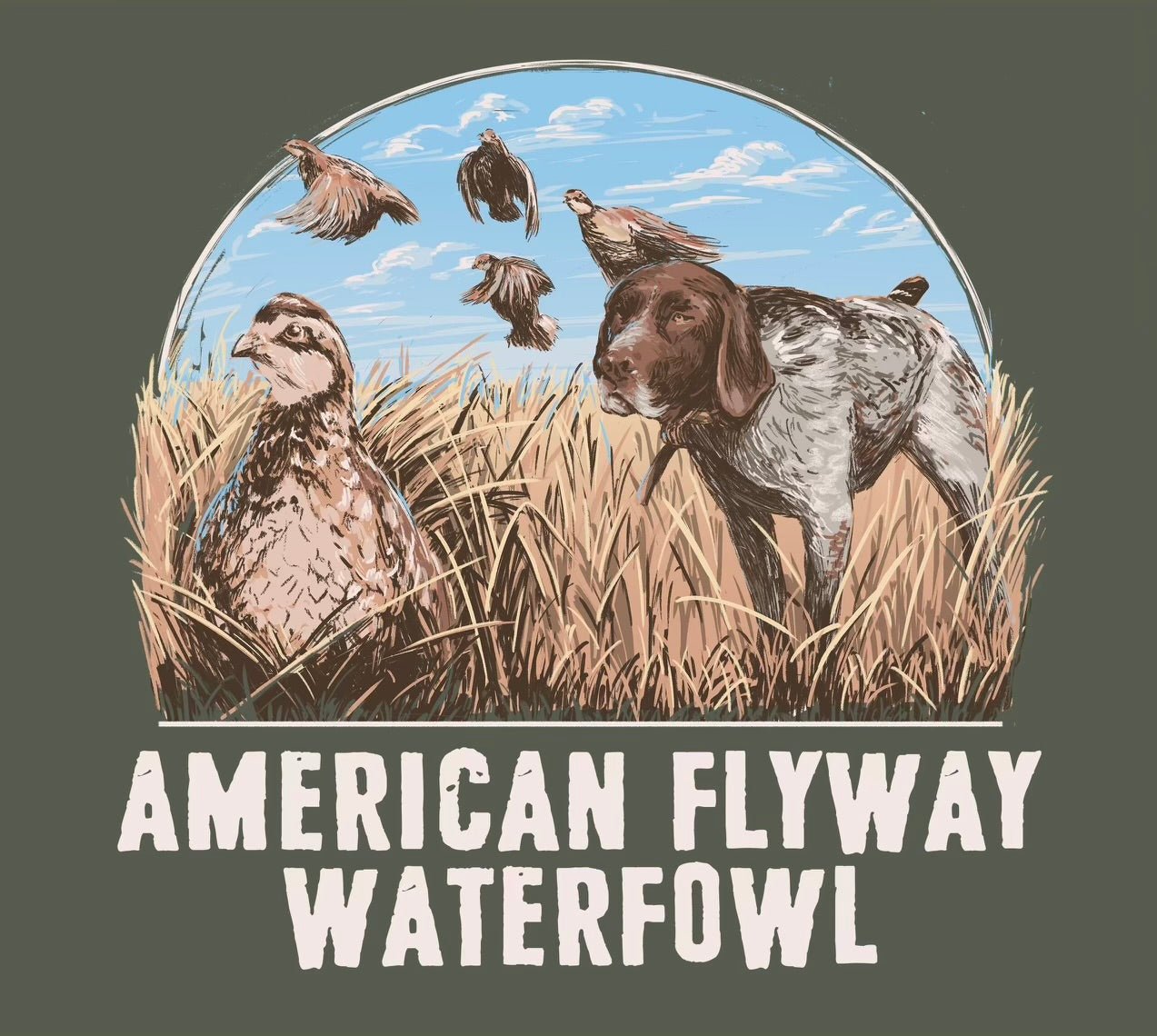 AF Waterfowl - The Quail and Pointer Tee - Angler's Pro Tackle & Outdoors