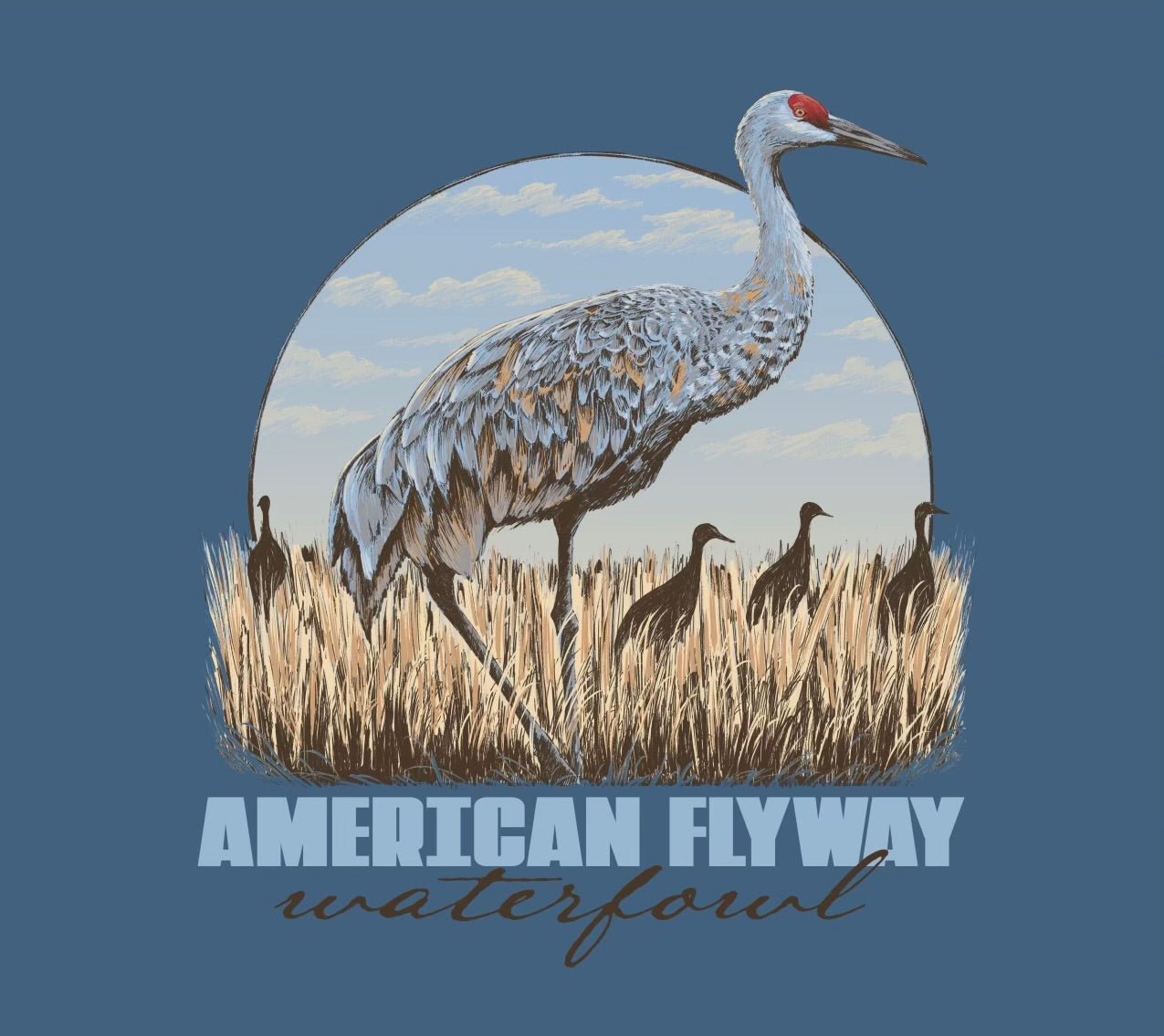 AF Waterfowl - The Sandhill Crane Tee - Angler's Pro Tackle & Outdoors