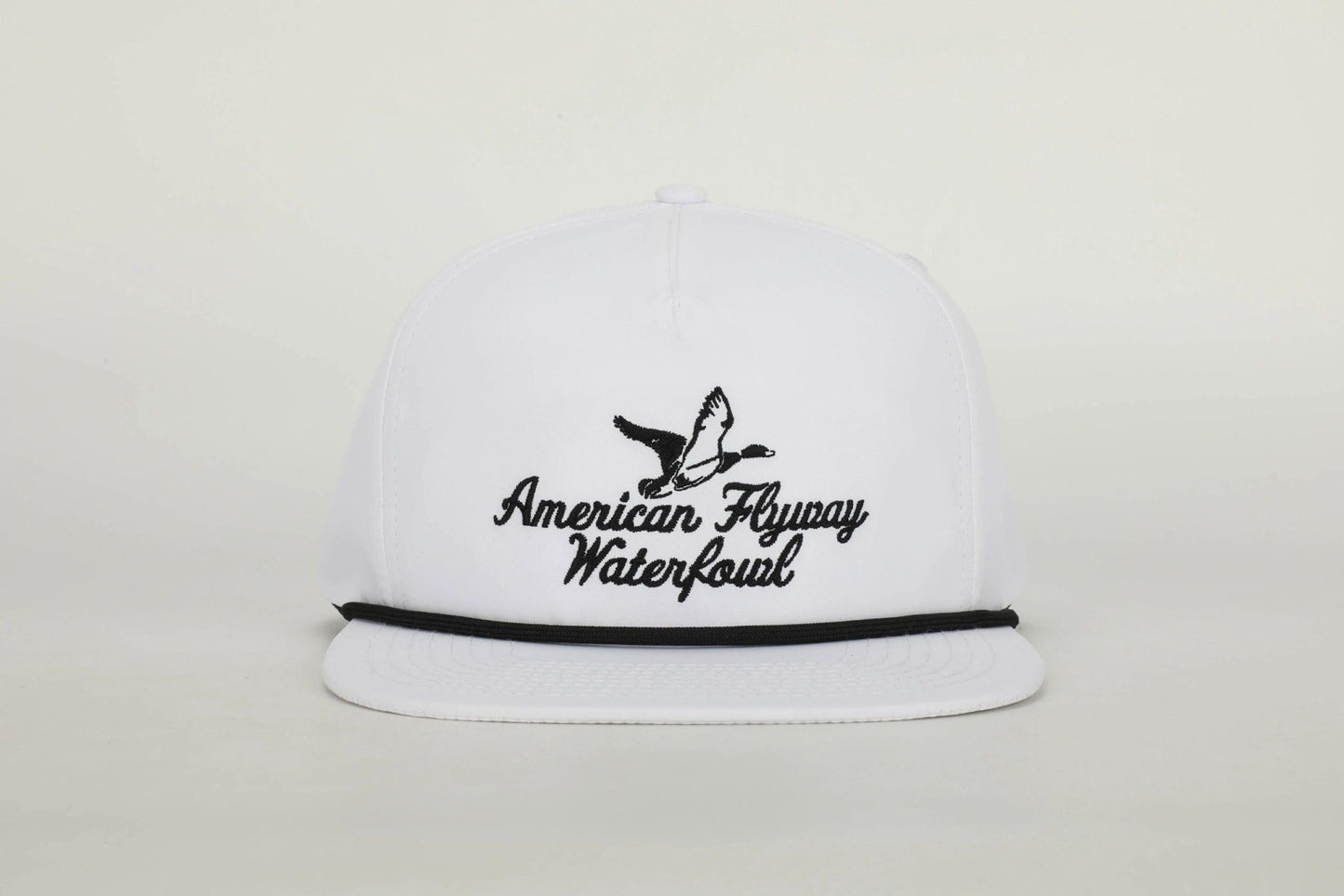 AF Waterfowl - Throwback Vintage Rope Hat White with Black Rope - Angler's Pro Tackle & Outdoors